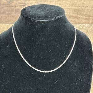 Italy 925 Sterling Rope Chain Necklace-16”